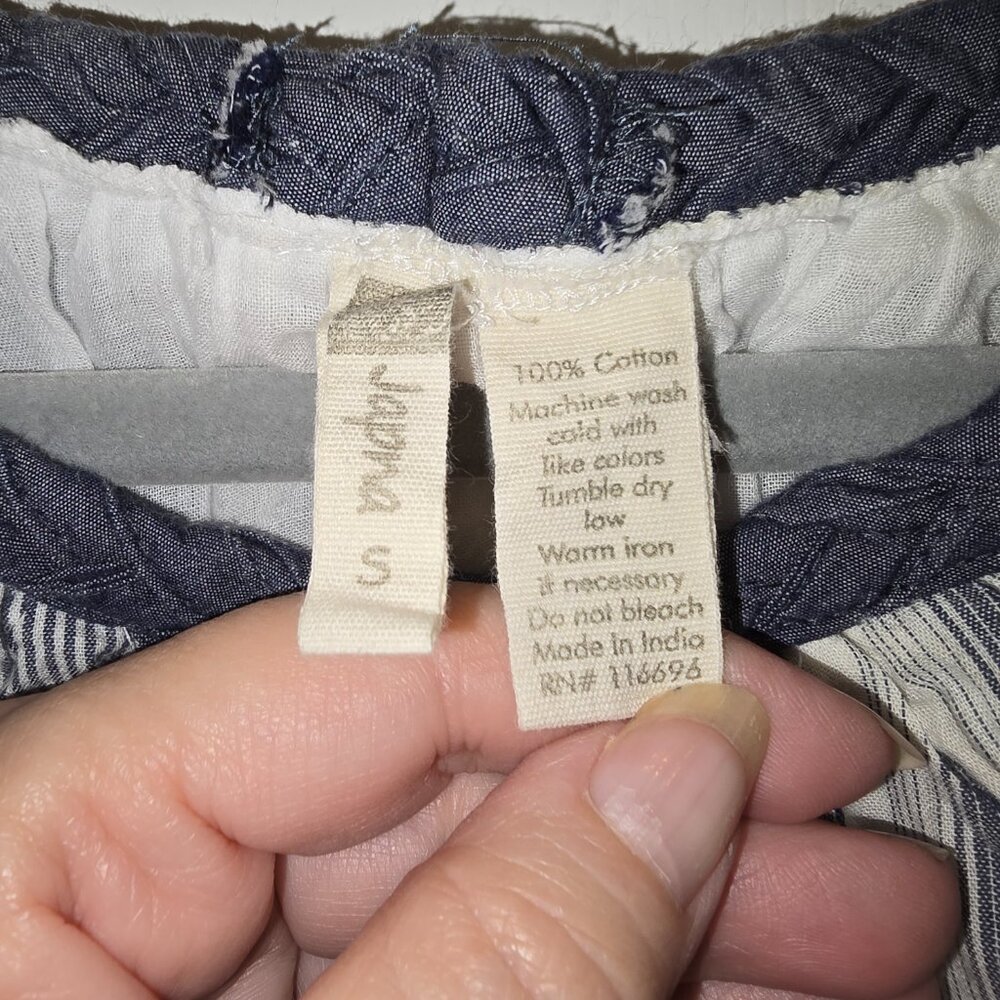 Japna Blue & White Halter Maxi Dress Ruffled Hem Elastic Waist UnderSkirt Sz M - Picture 7 of 12